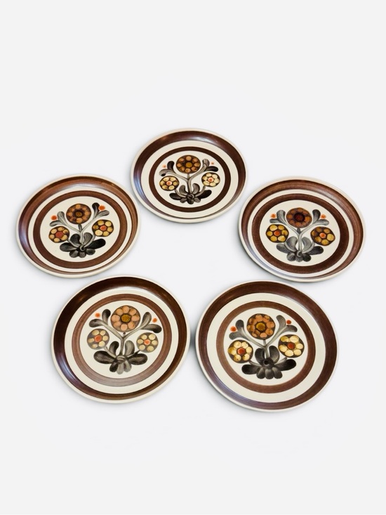Denby-Langley Other - Denby-Langley Mayflower Stoneware Bread & Butter Plates Set of 5 1960’s England